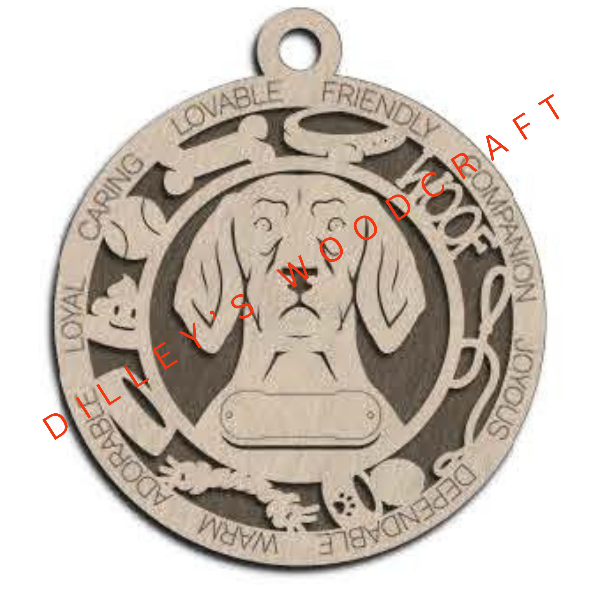 Dog Ornament Friendly - Coonhound