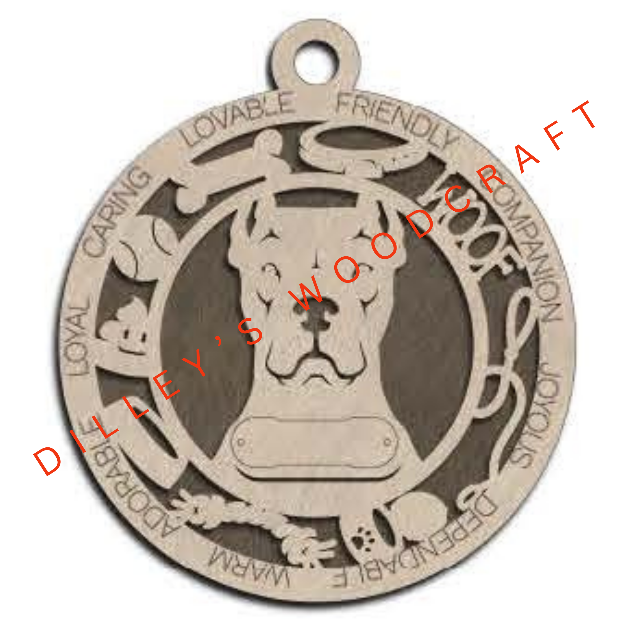 Dog Ornament Friendly - Dogo Argentino