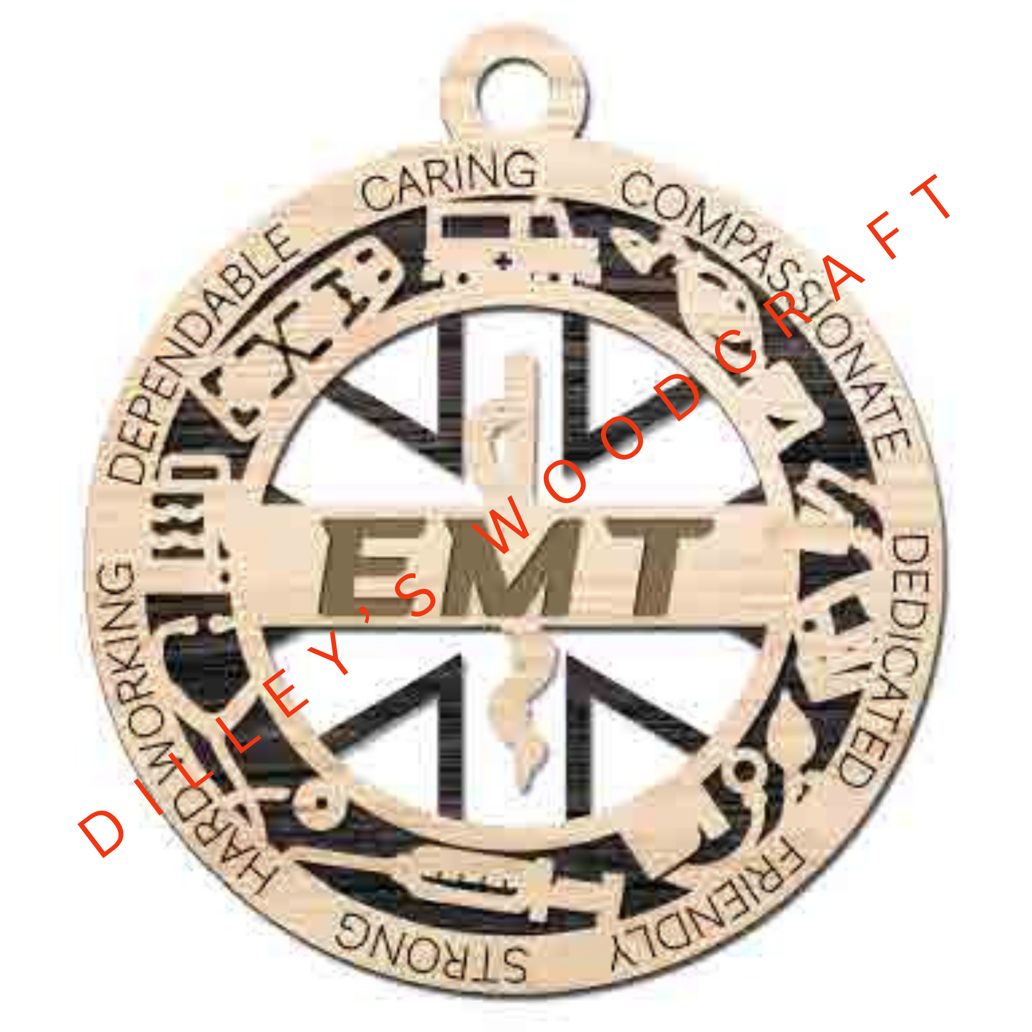 First Responder Ornament - EMT (Double Layer)