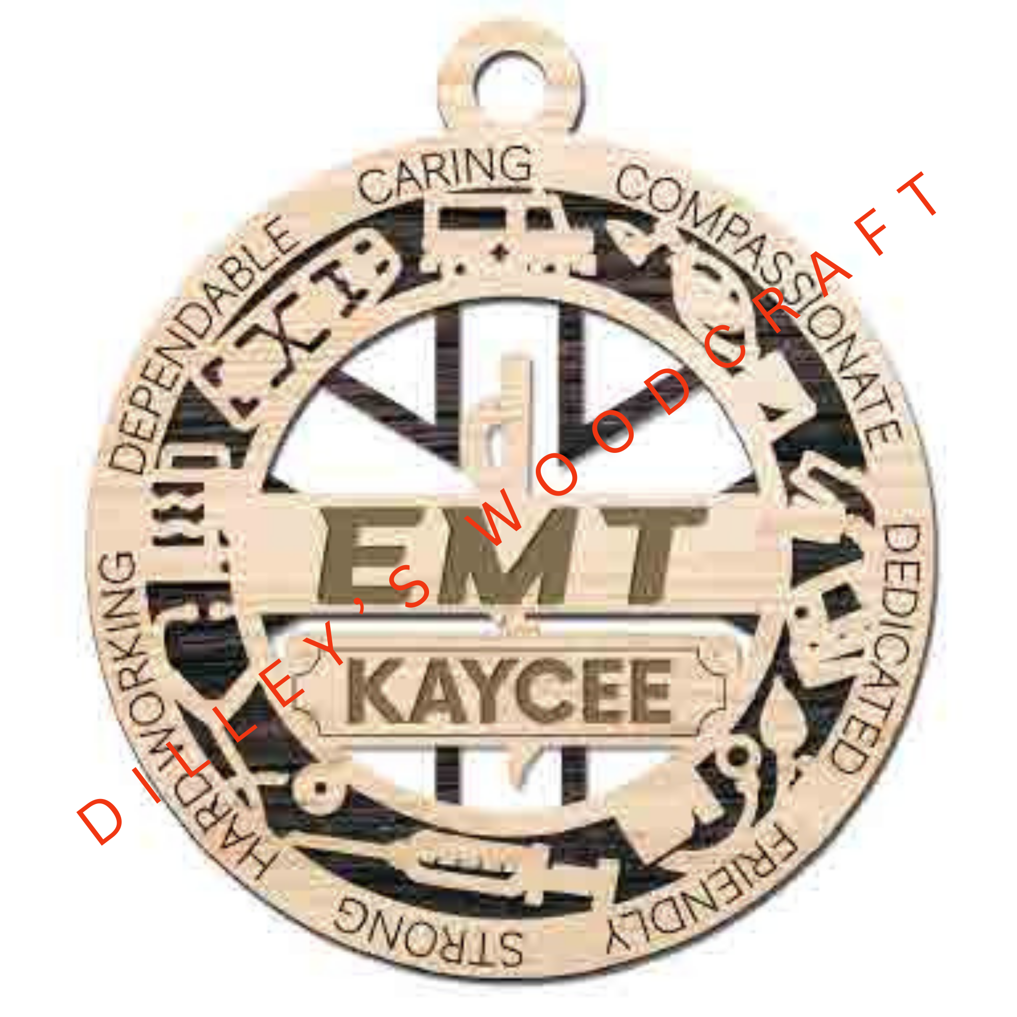 First Responder Ornament - EMT (Double Layer)