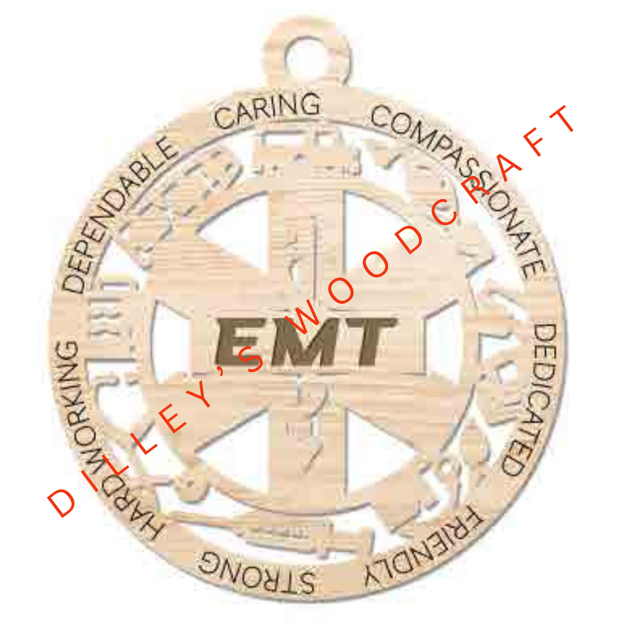 First Responder Ornament - EMT (Single Layer)