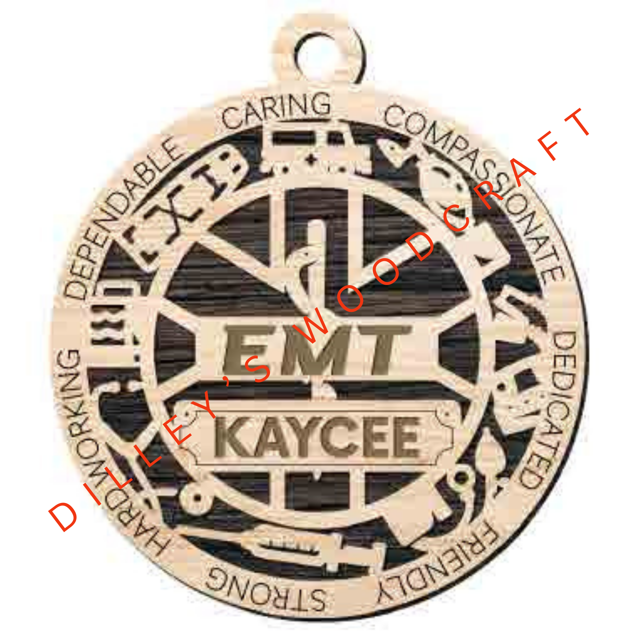 First Responder Ornament - EMT (Single Layer)
