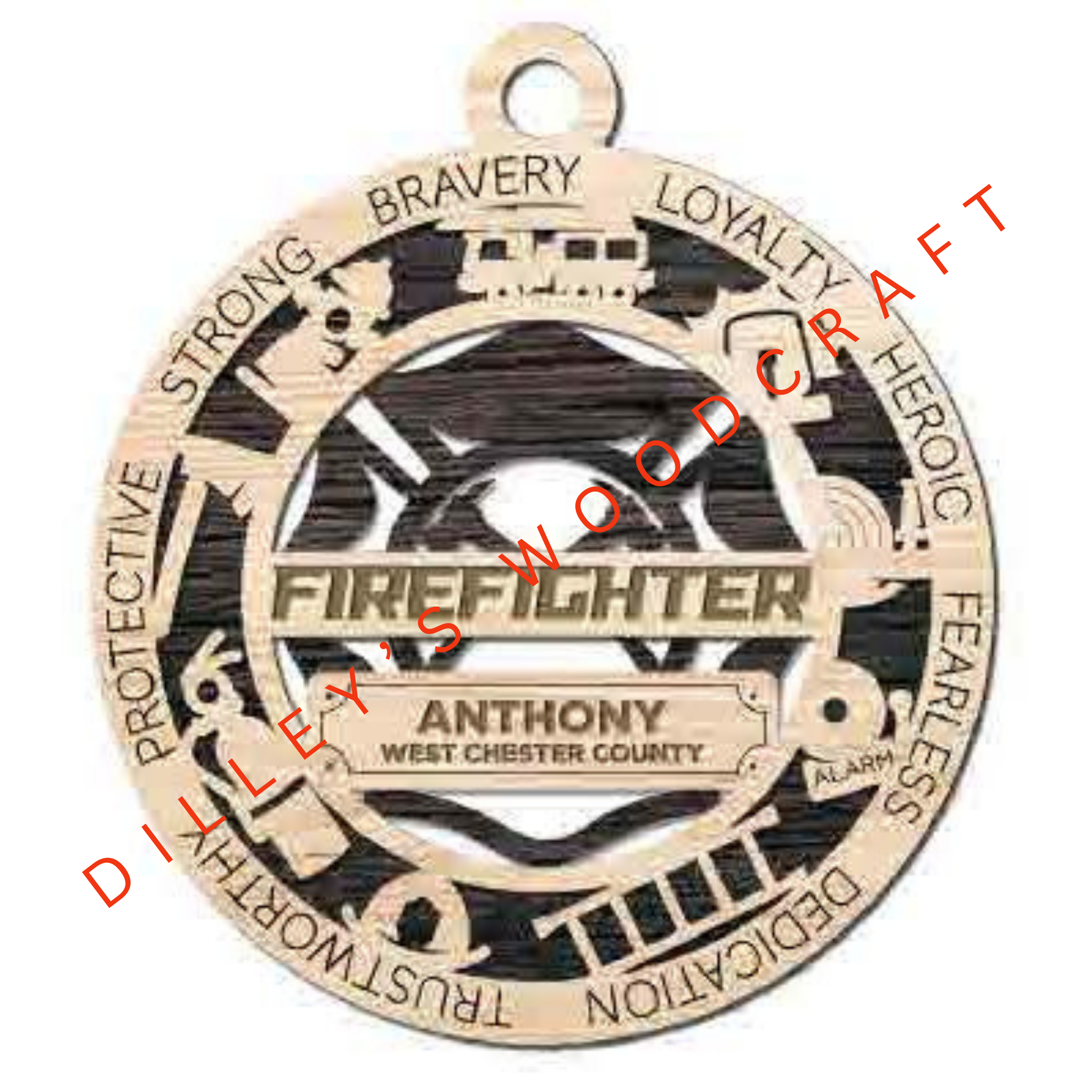 First Responder Ornament - Firefighter (Double Layer)