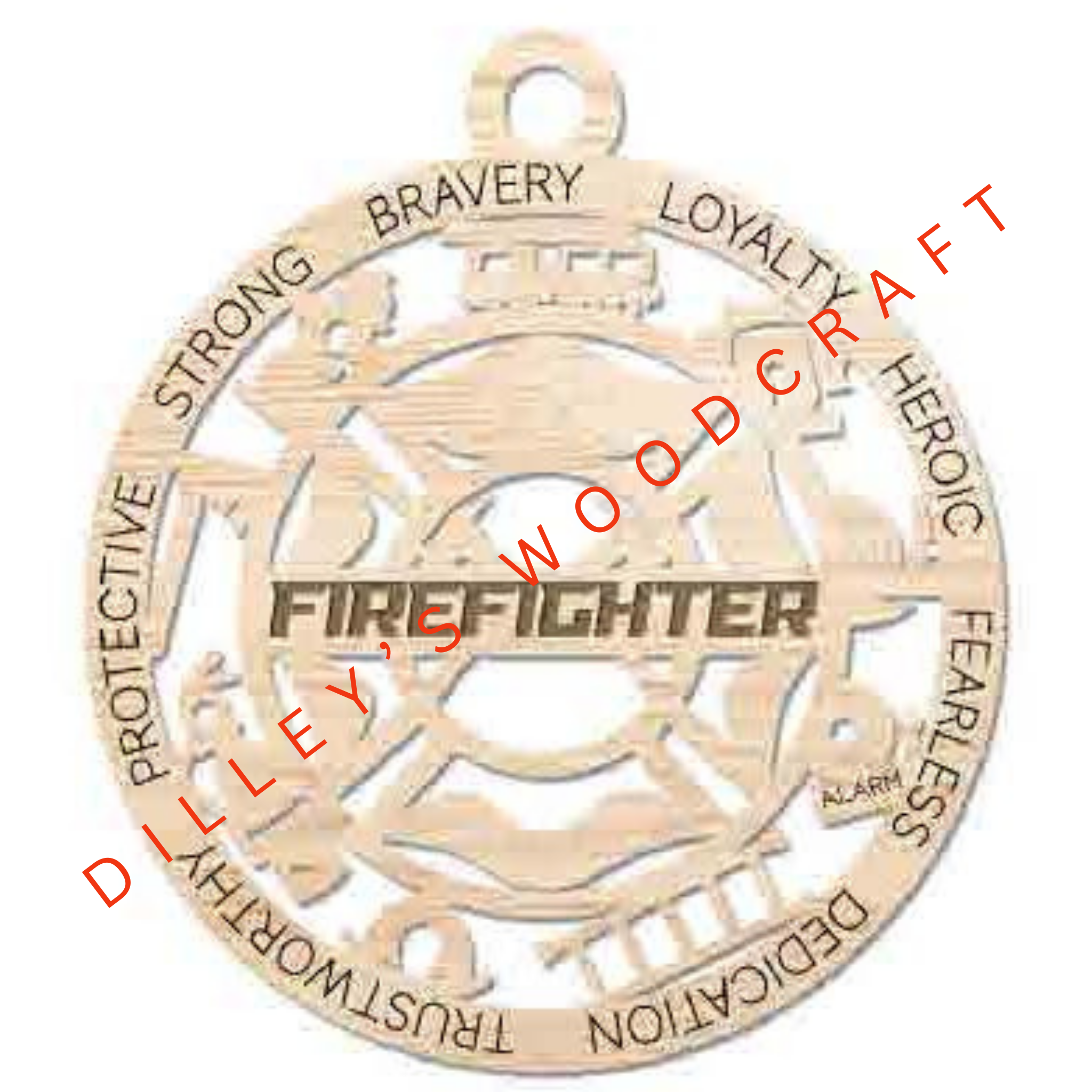 First Responder Ornament - Firefighter (Single Layer)