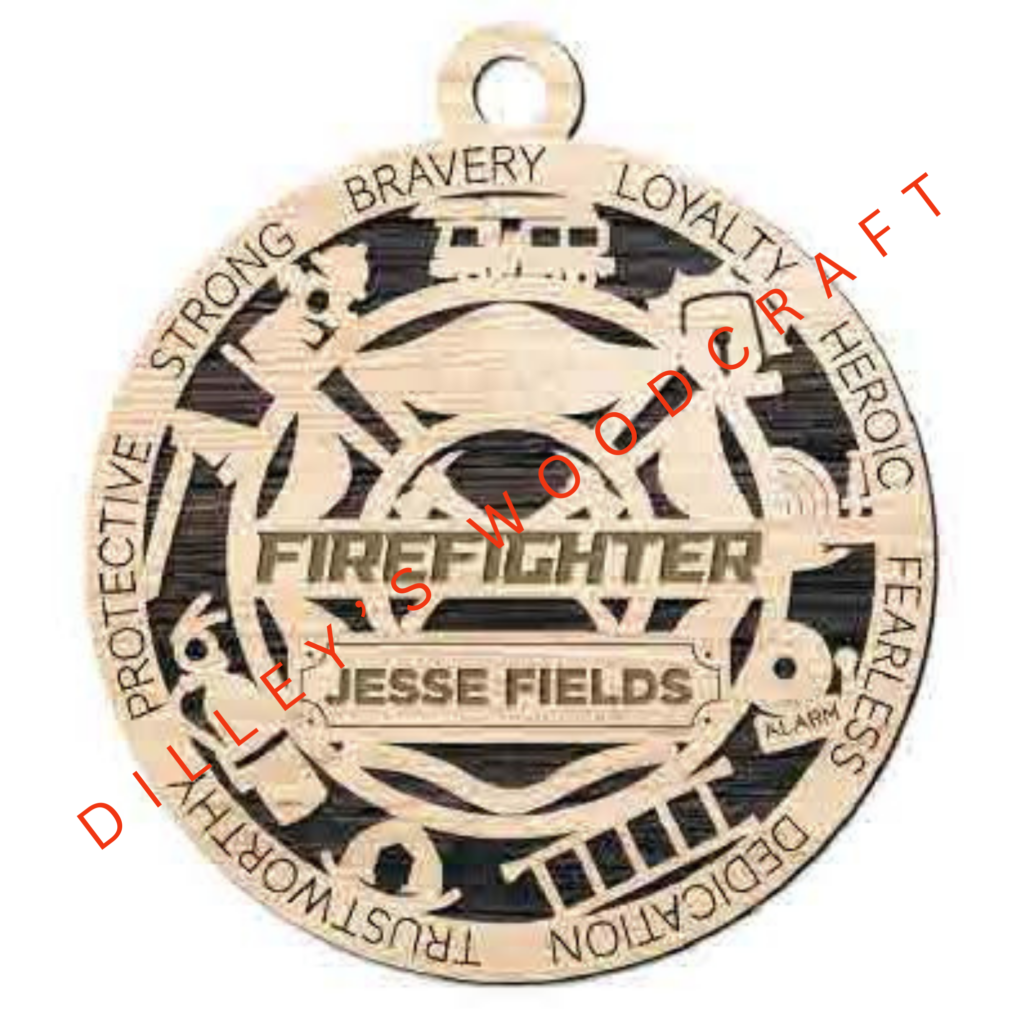 First Responder Ornament - Firefighter (Single Layer)