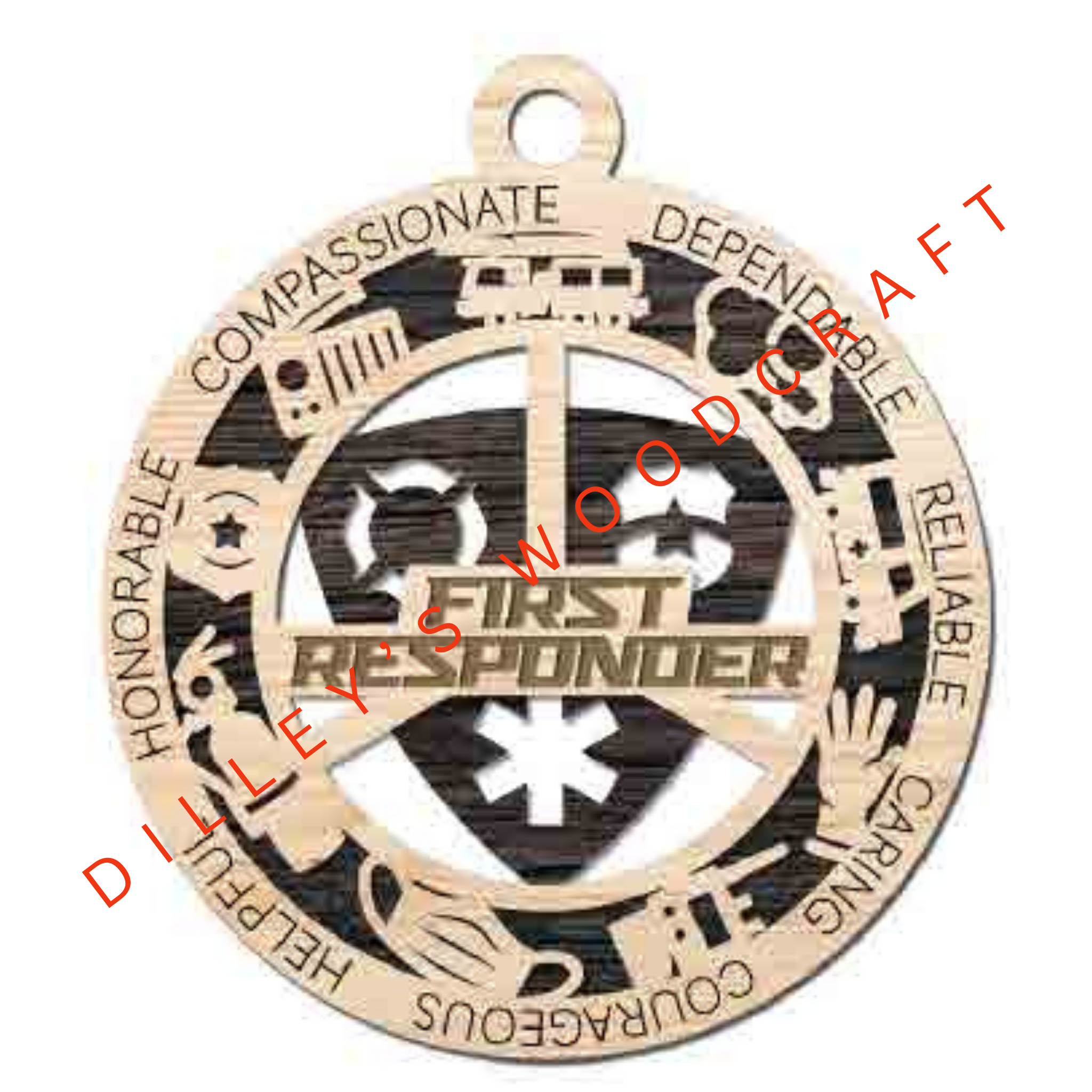 First Responder Ornament - First Responder (Double Layer)