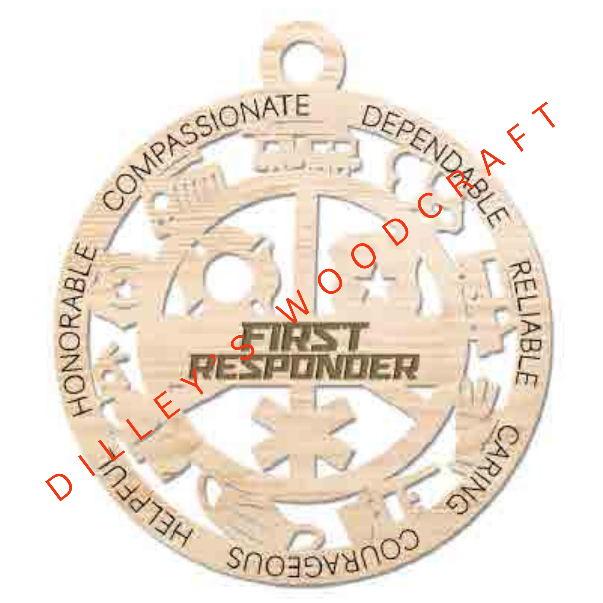 First Responder Ornament - First Responder (Single Layer)