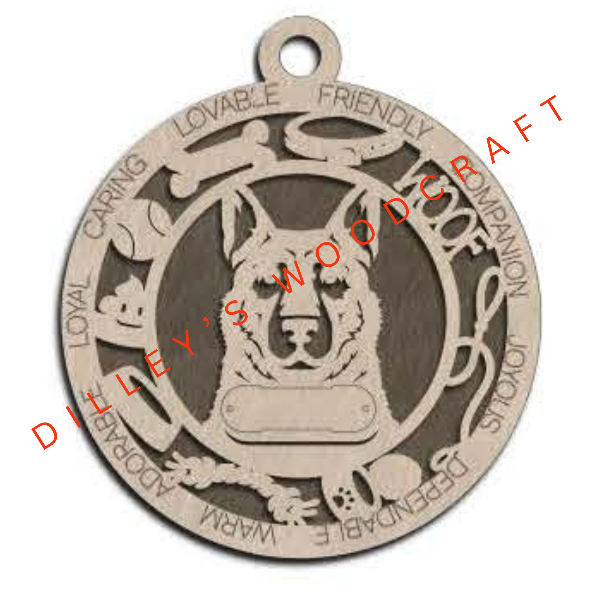Dog Ornament Friendly - German Shepherd