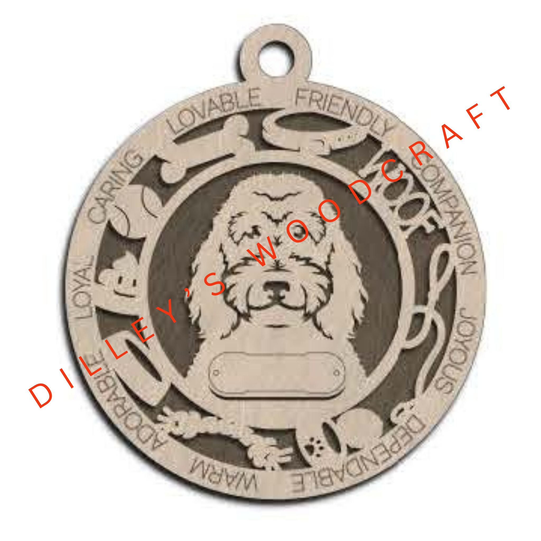 Dog Ornament Friendly - Golden Doodle