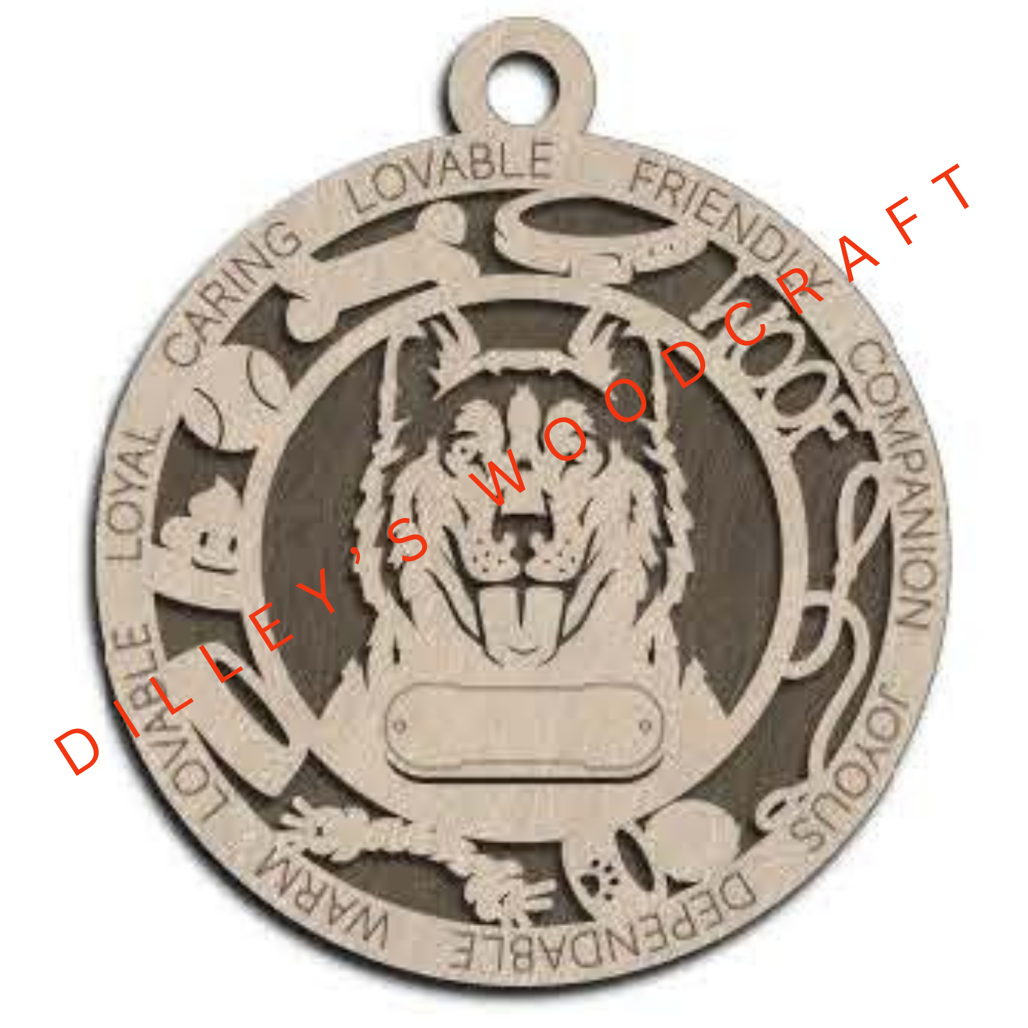 Dog Ornament Friendly - Husky