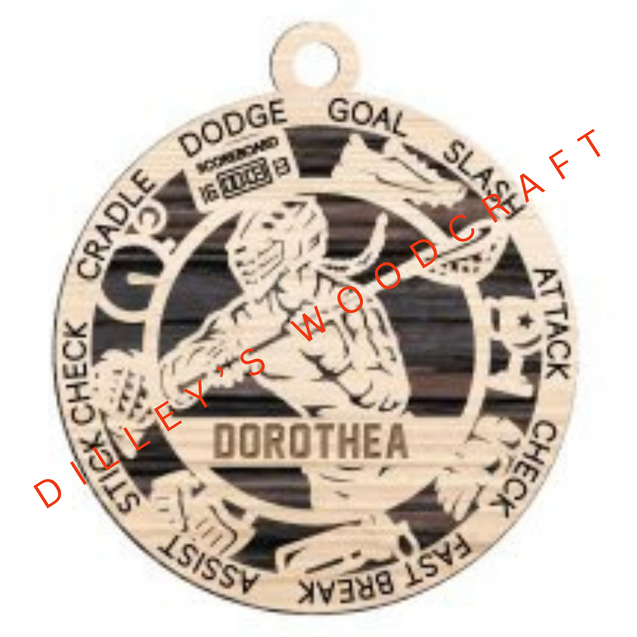 Stadium Series Ornament - Lacrosse (Female)