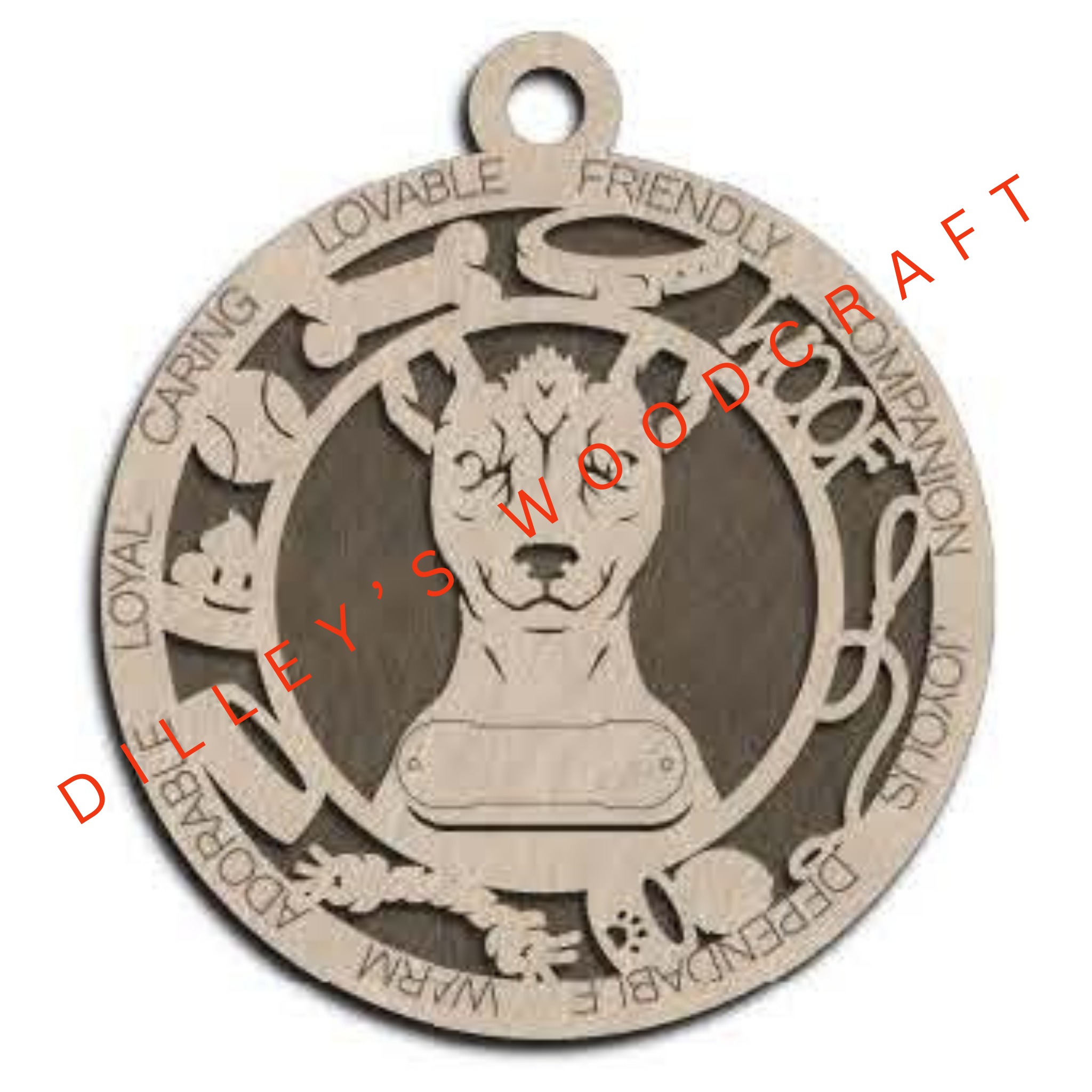Dog Ornament Friendly - Mexican Hairless Dog