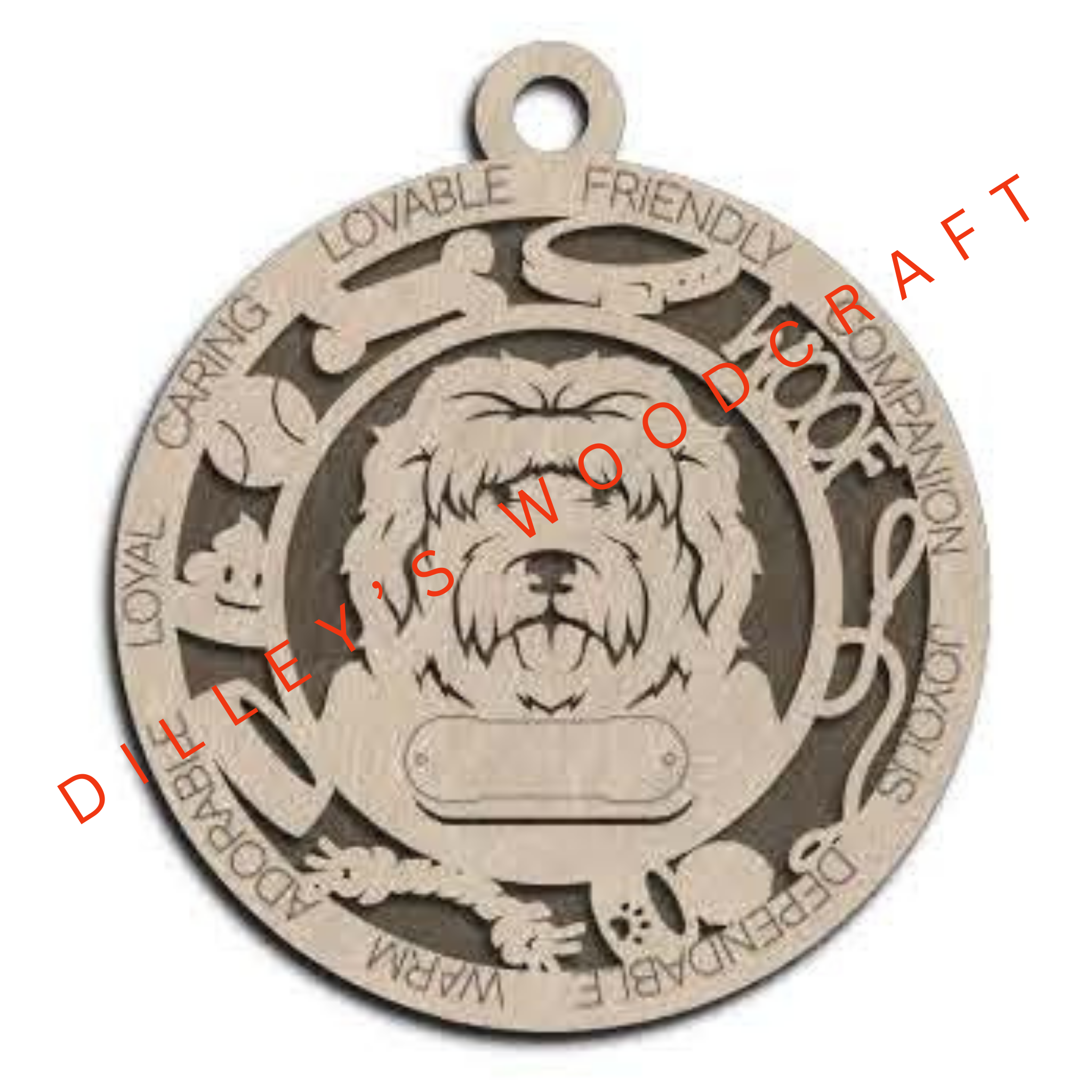 Dog Ornament Friendly - Old English Sheepdog