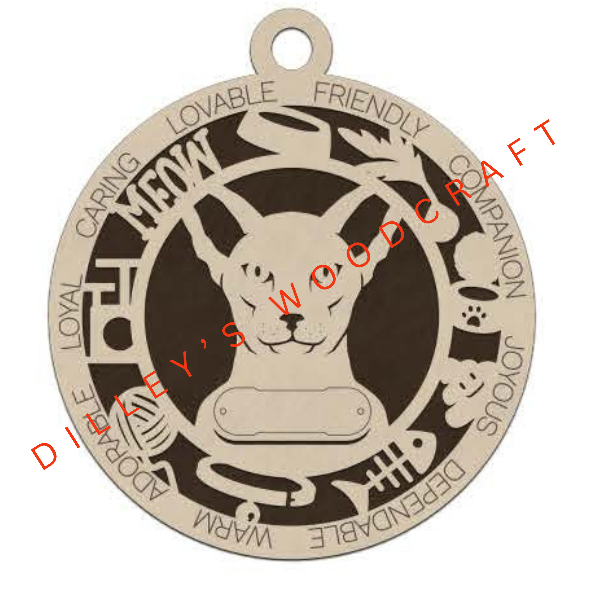 Cat Ornament Friendly - Oriental Shorthair Cat