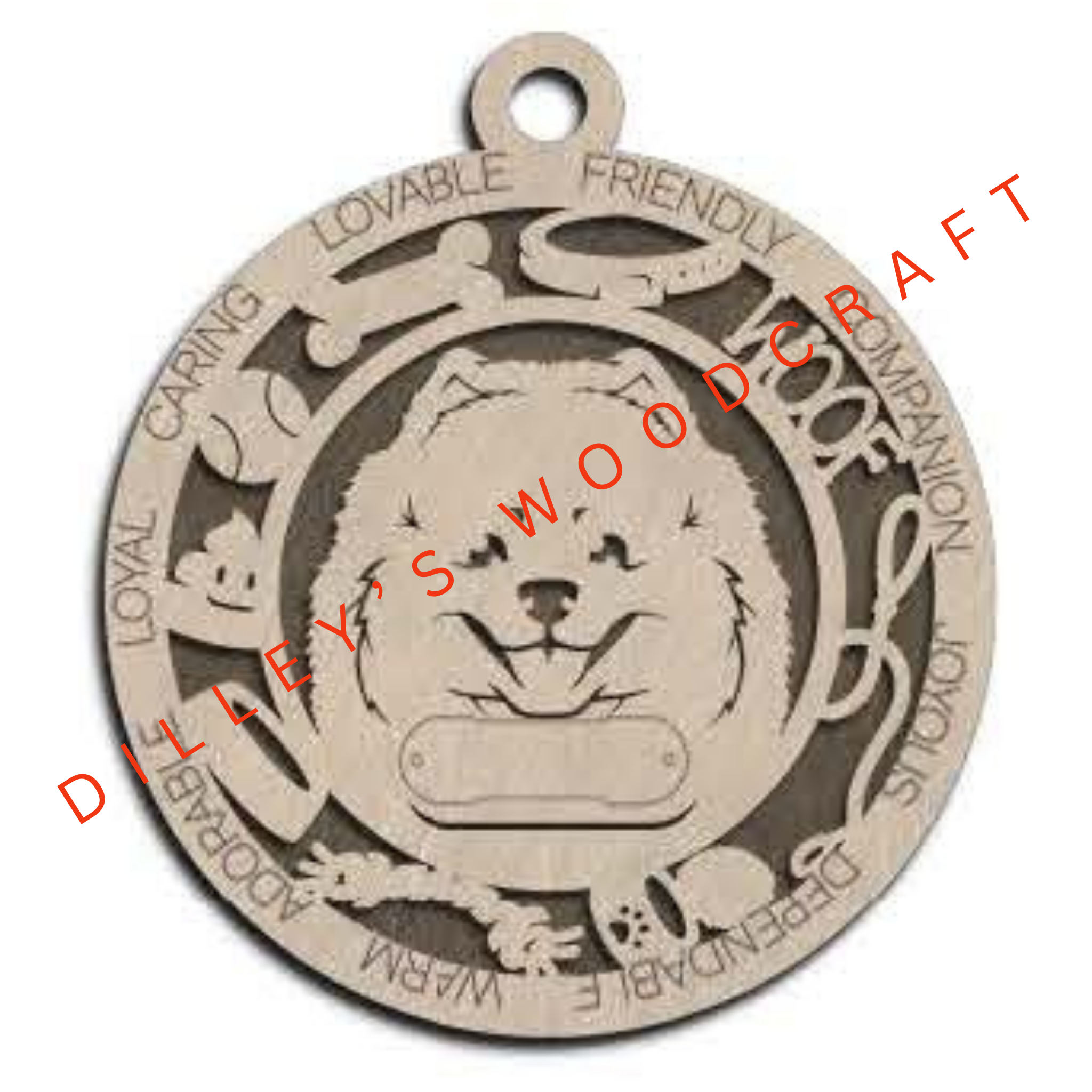 Dog Ornament Friendly - Pomeranian