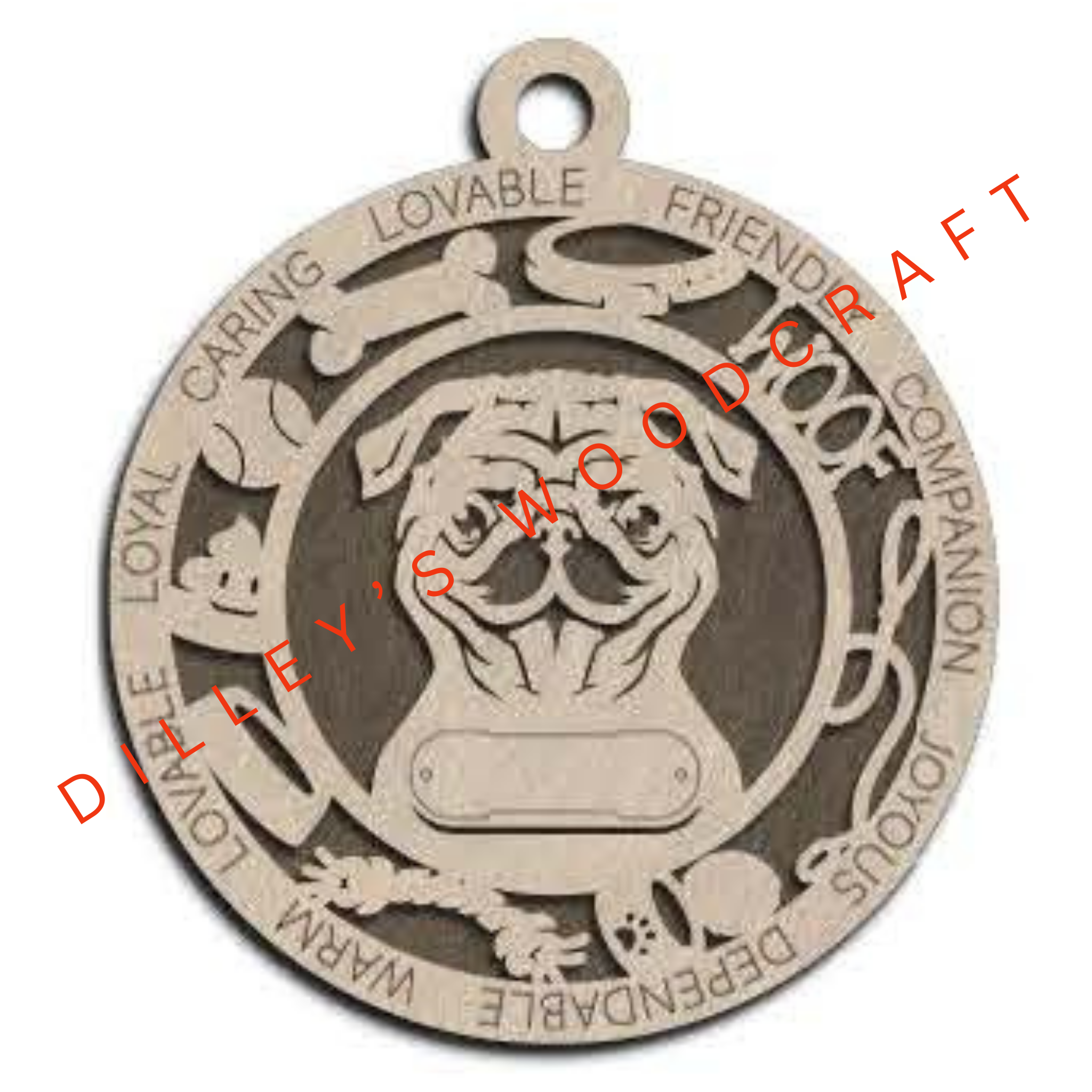 Dog Ornament Friendly - Pug