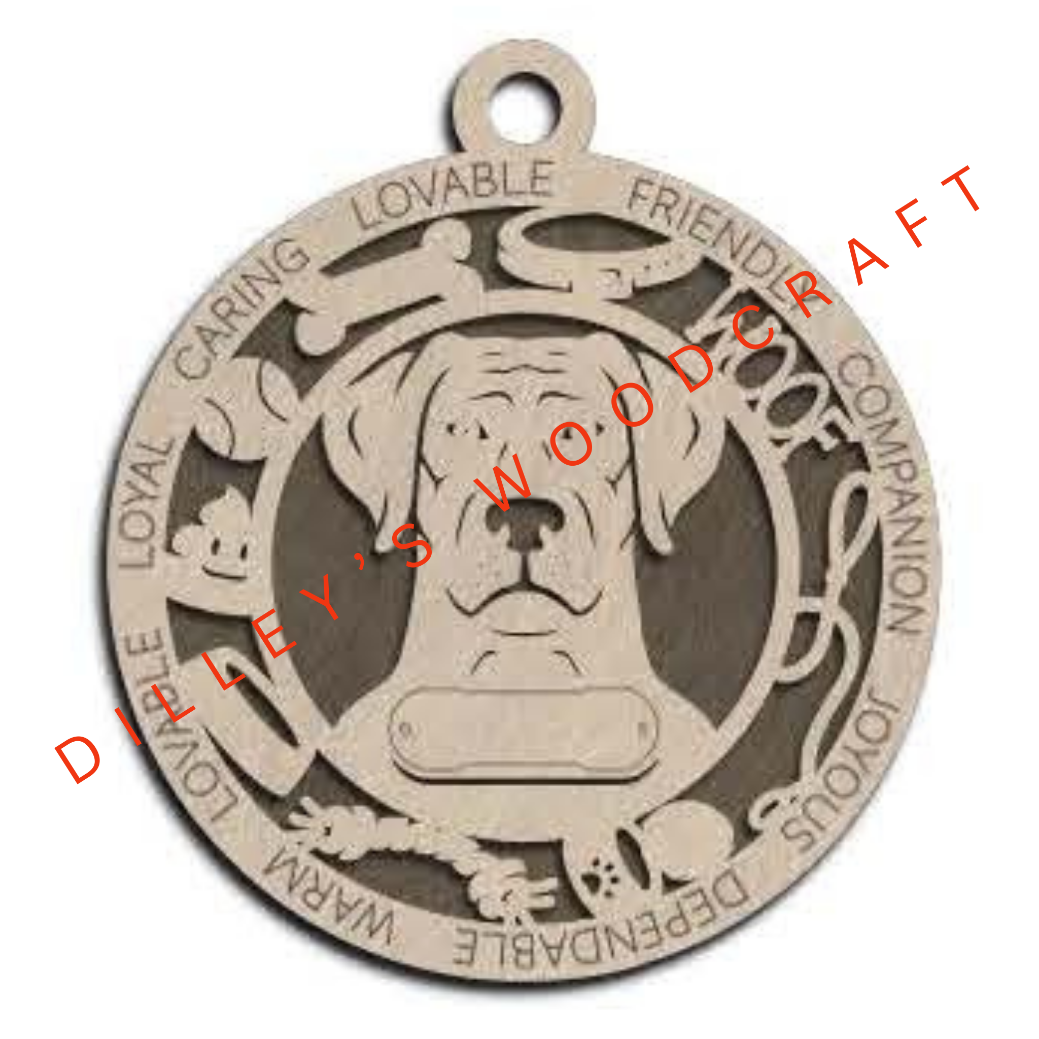 Dog Ornament Friendly - Rhodesian Ridgeback