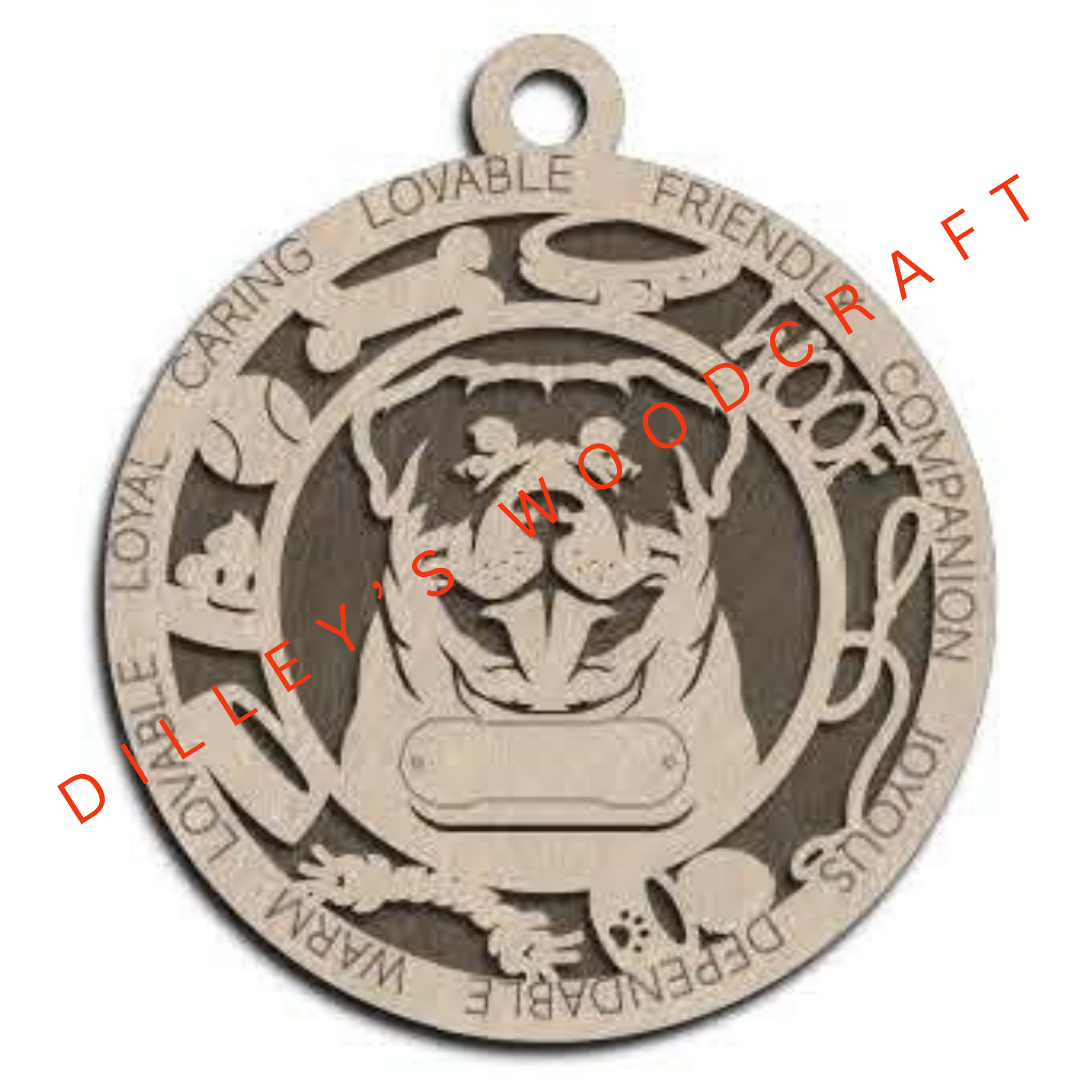 Dog Ornament Friendly - Rottweiler