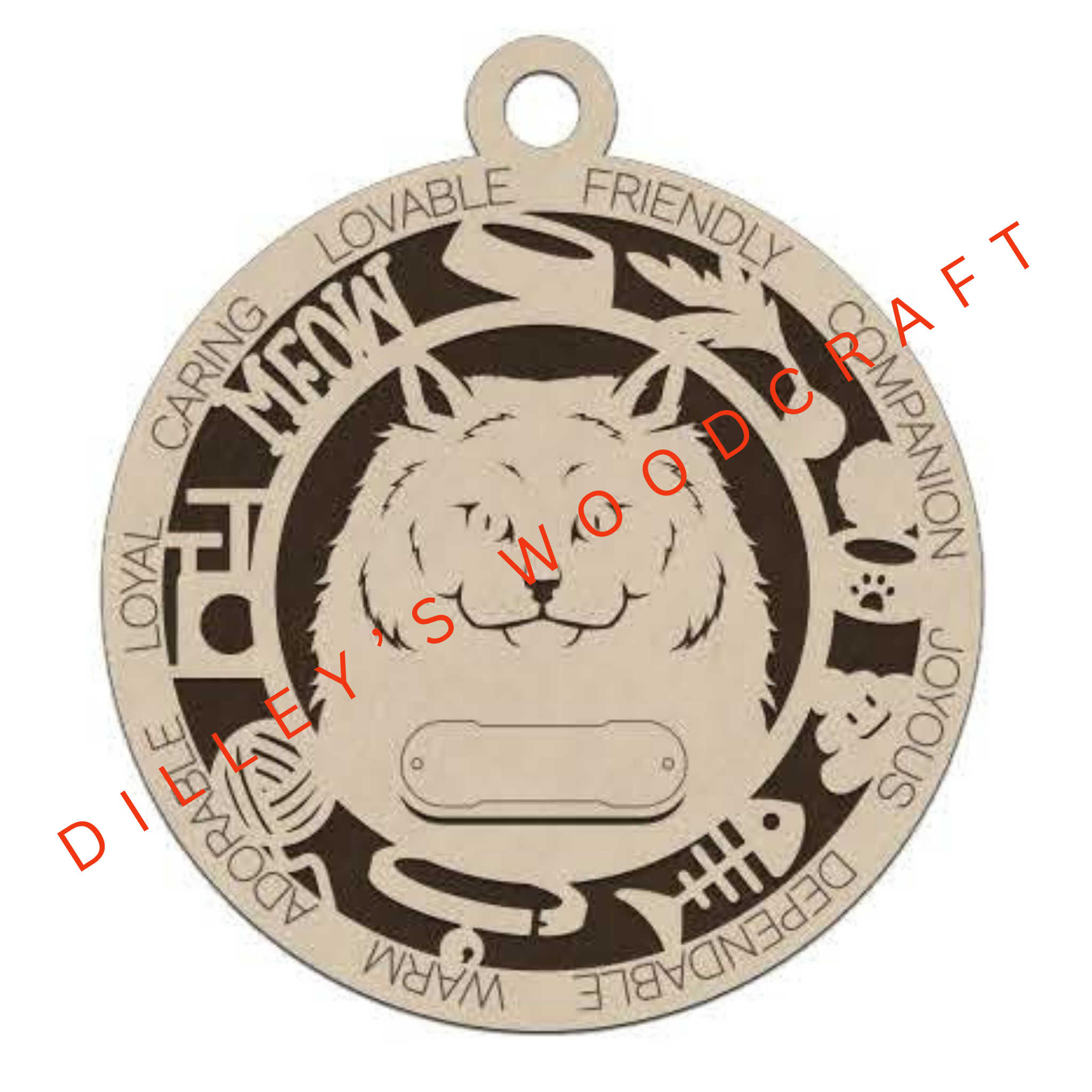 Cat Ornament Friendly - Siberian Cat