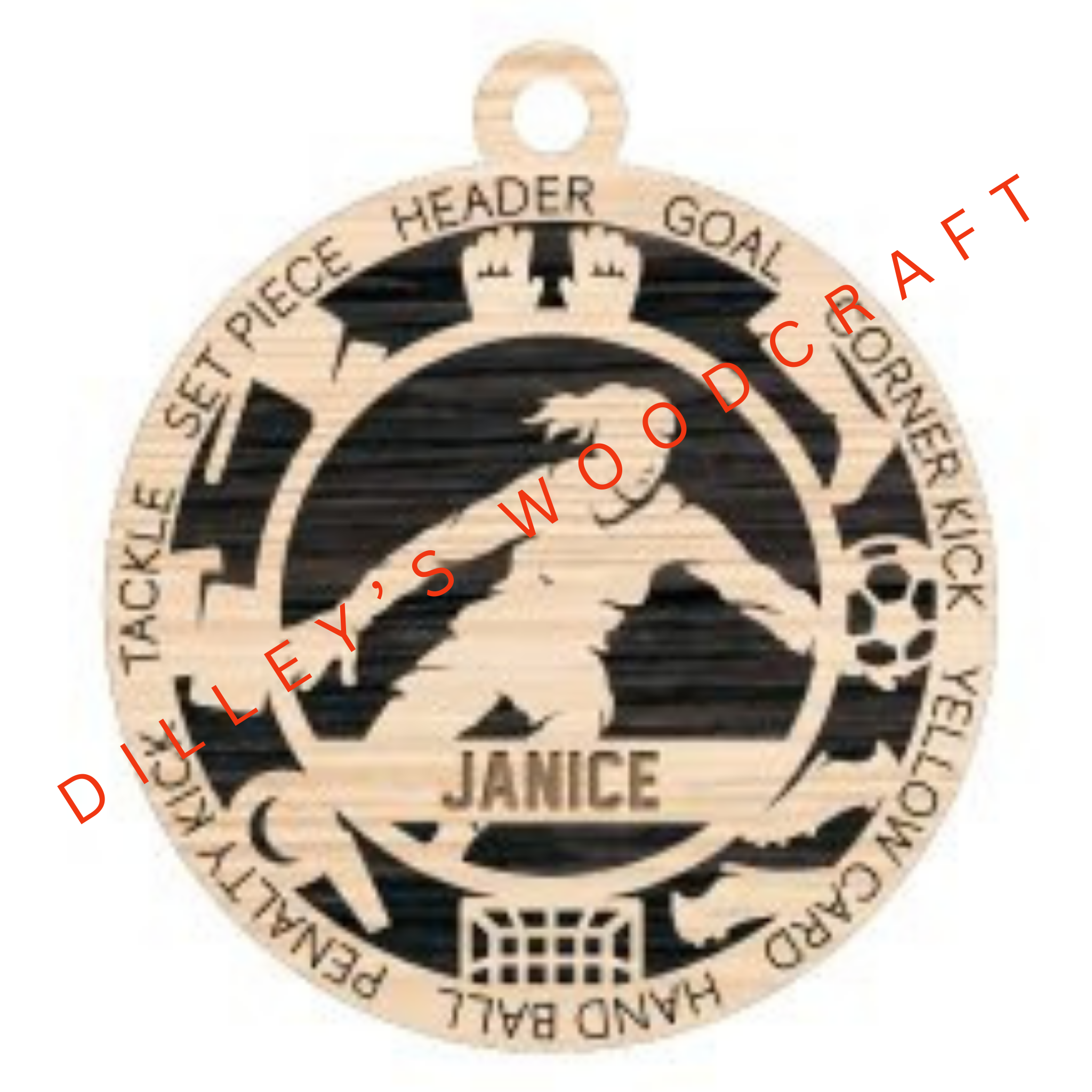 Stadium Series Ornament - Soccer Goalie (Female)