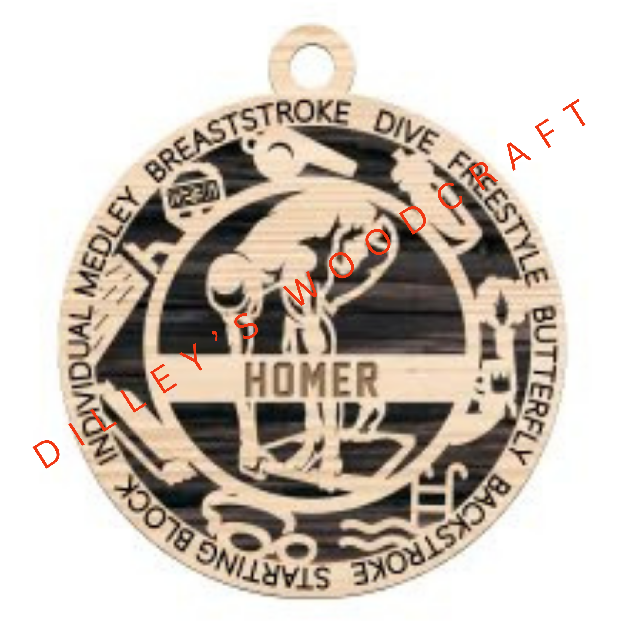 Stadium Series Ornament - Swimming (Male)