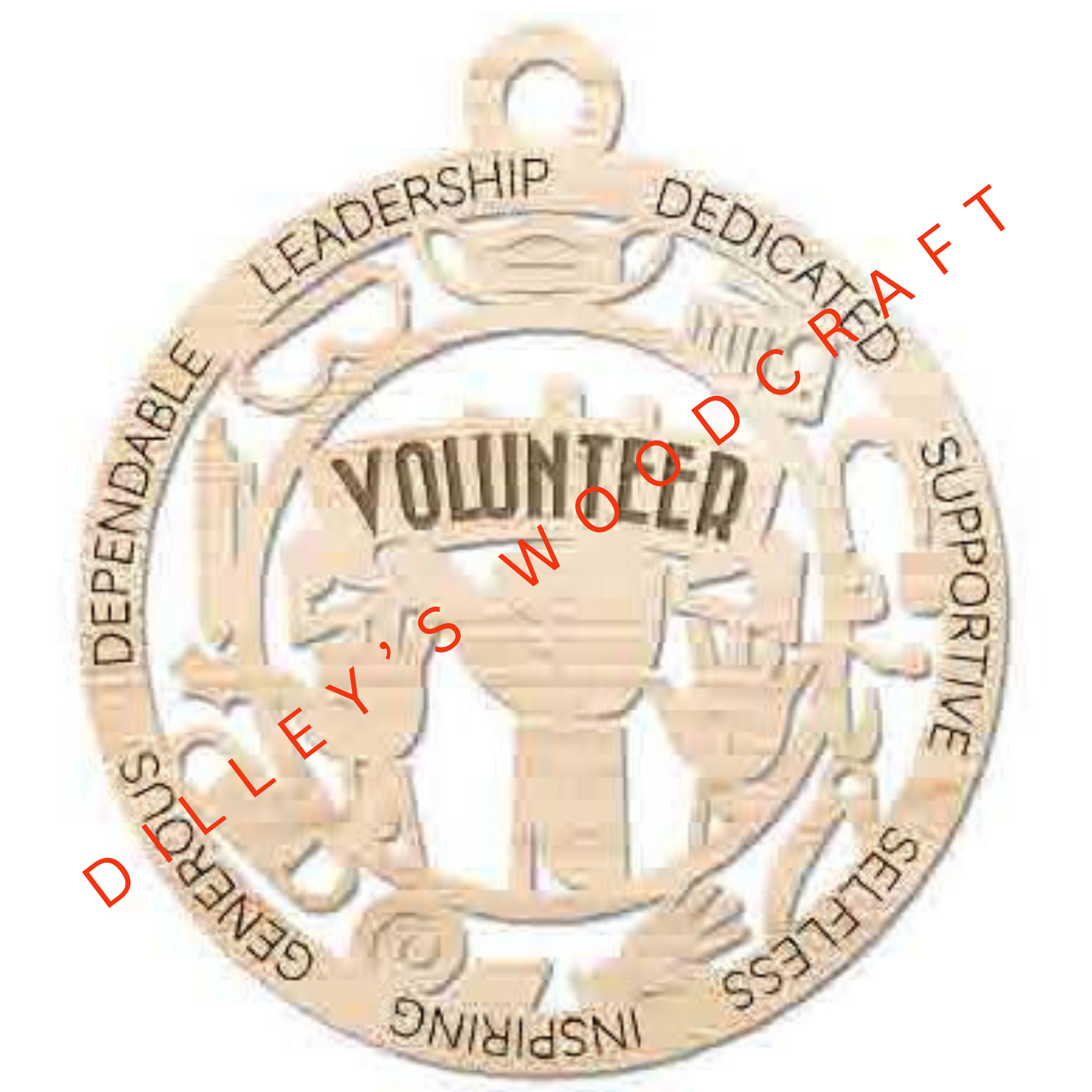 Military Ornament - Volunteer (Single Layer)