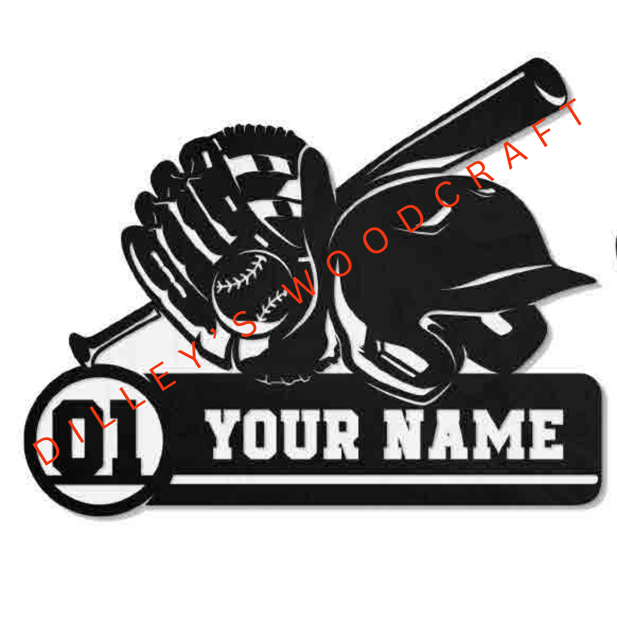 Sports Plaques - Baseball Equipment