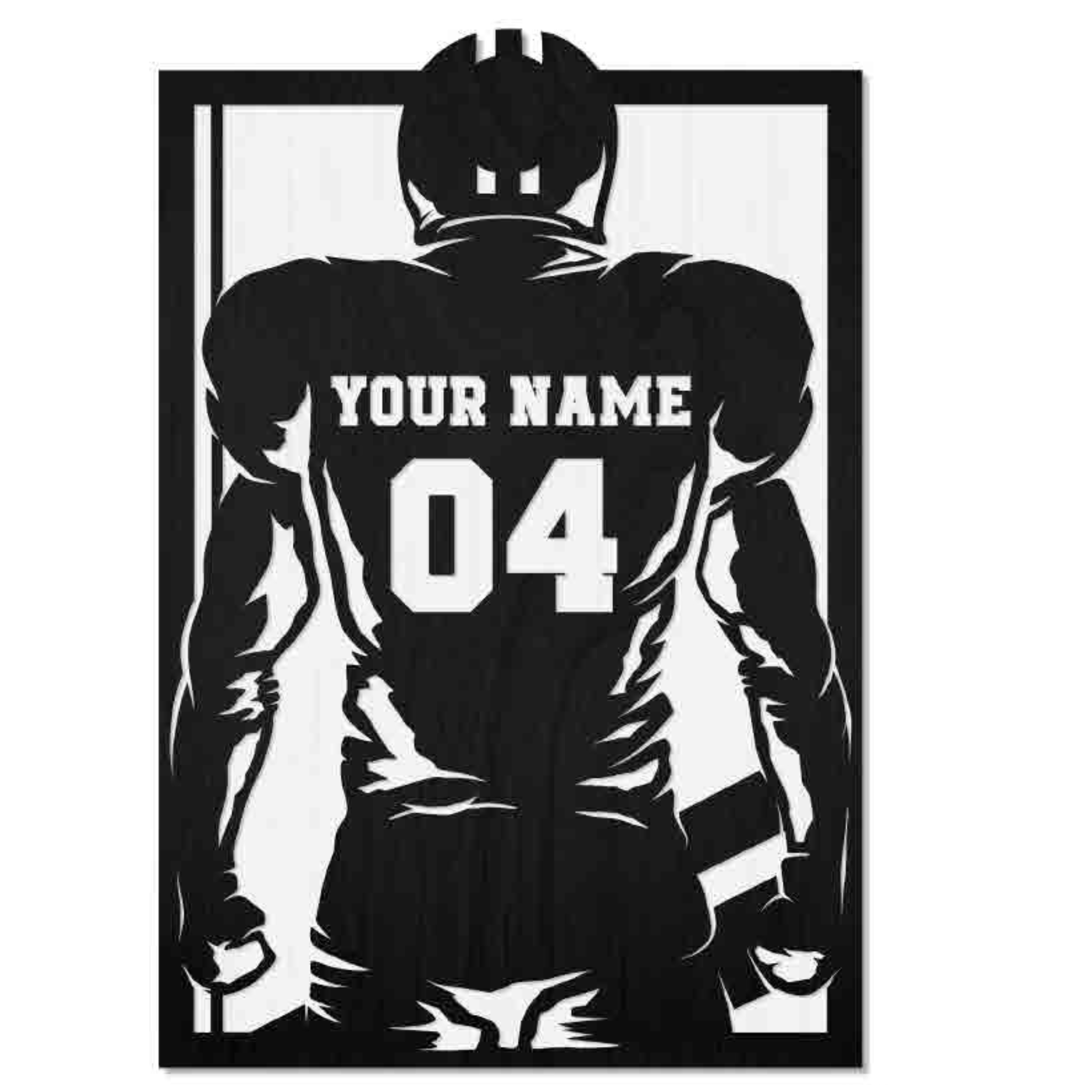Sports Plaques - Football Jersey Back