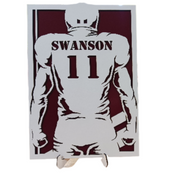 Sports Plaques - Football Jersey Back