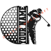 Sports Plaques - Golf Ball and Golfer