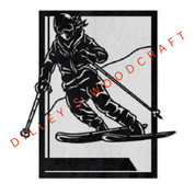 Sports Plaques - Female Skiing