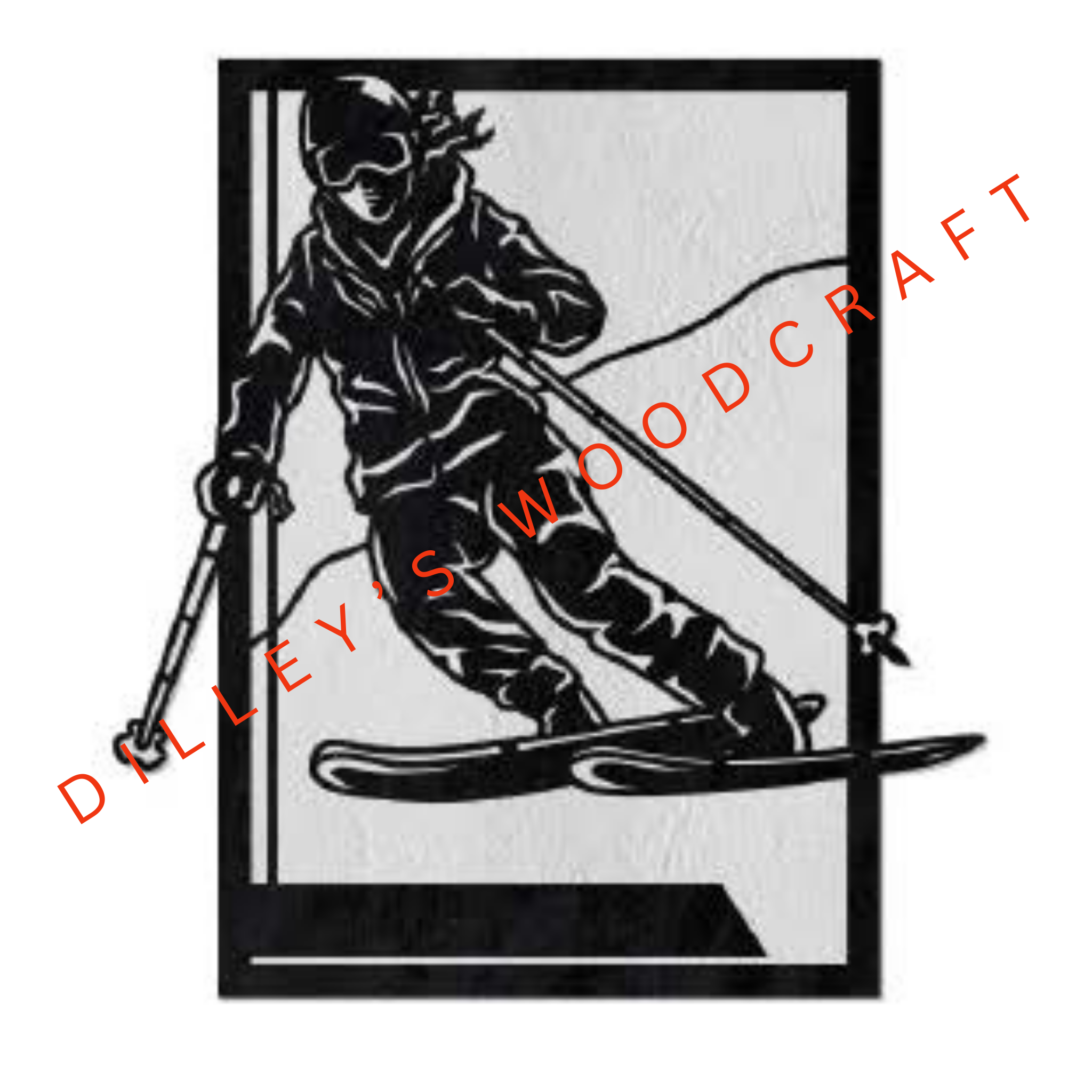 Sports Plaques - Female Skiing