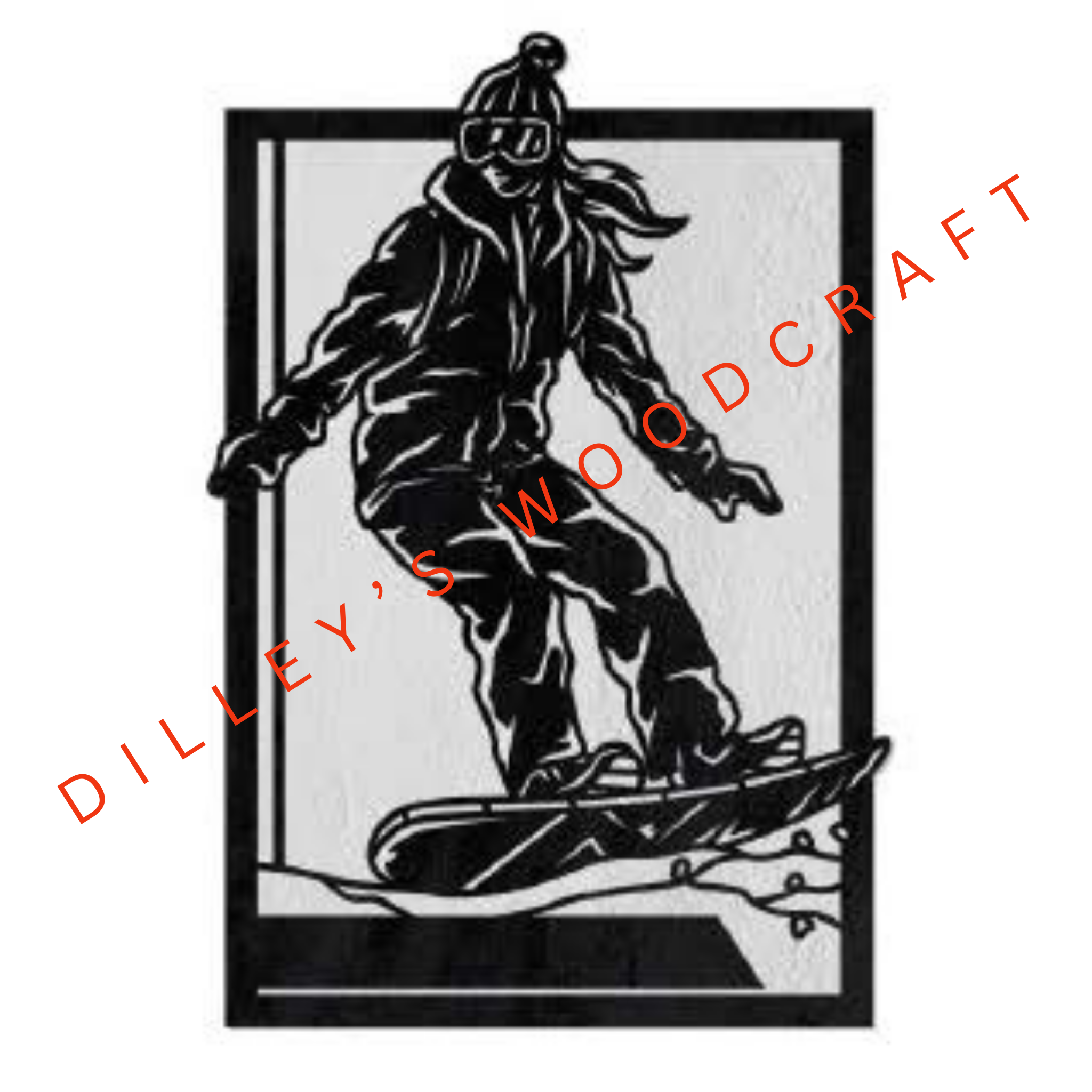 Sports Plaques - Female Snowboarding