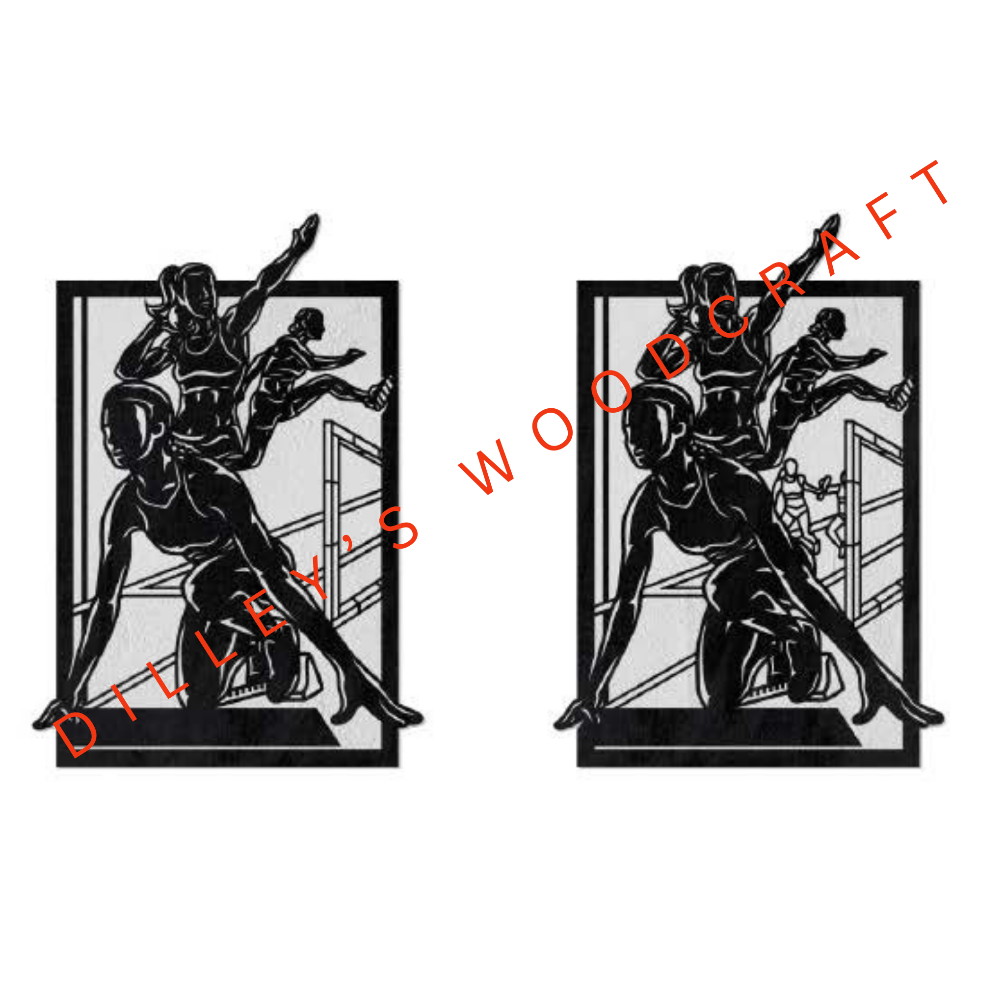 Sports Plaques - Female Track and Field (Action)