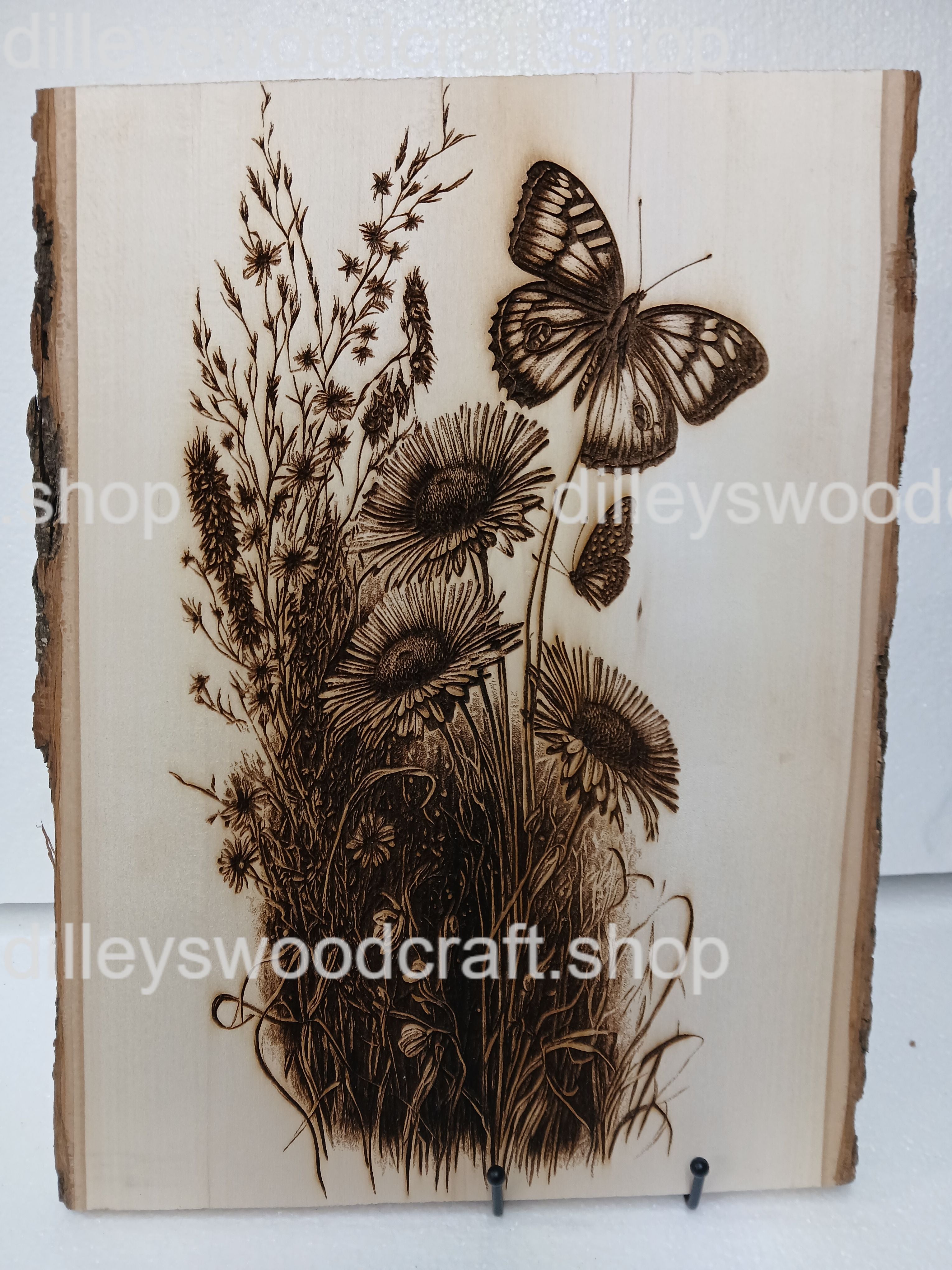 Wildflowers with Butterfly Engraving