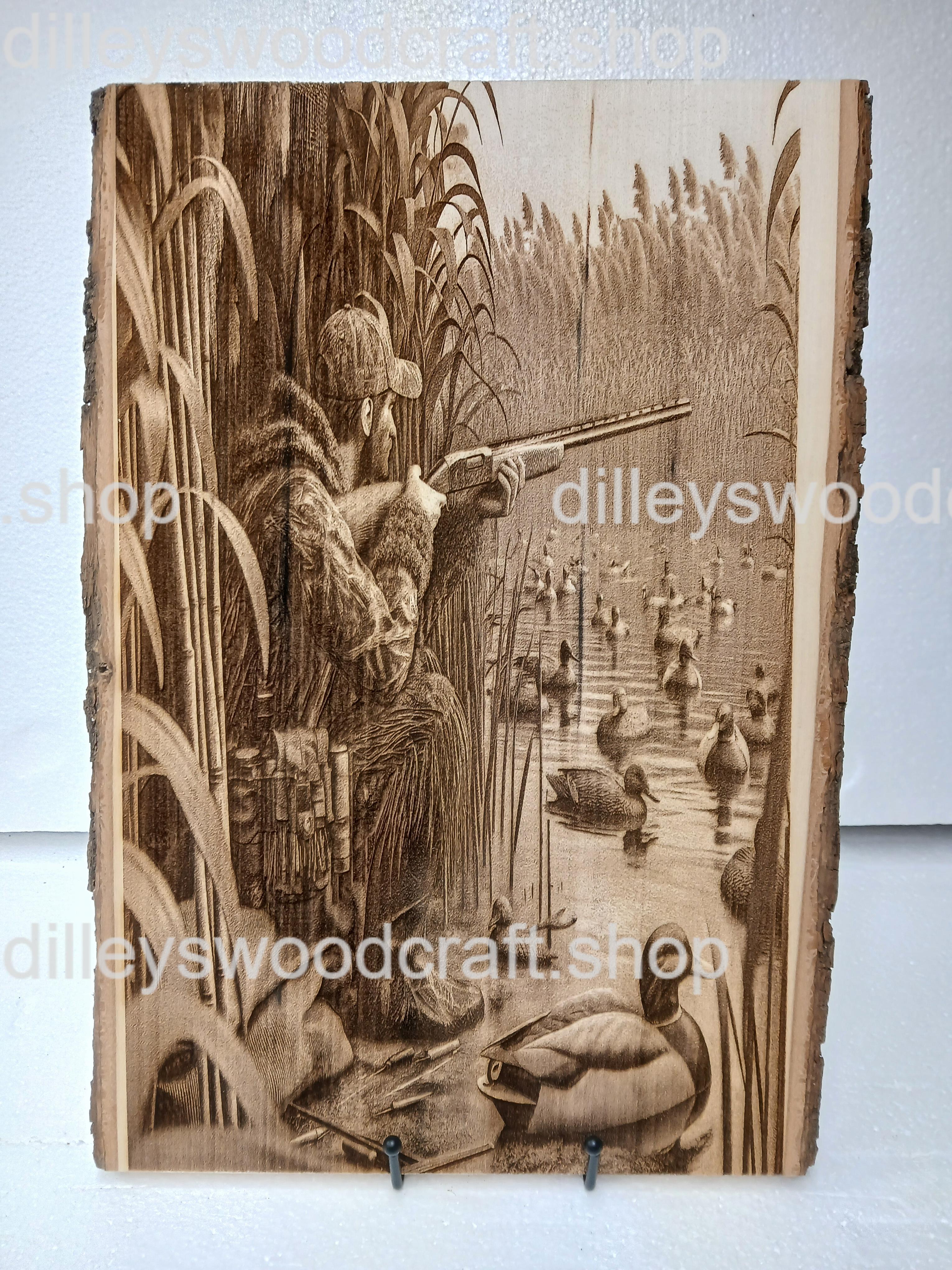 Duck Blind by the Water Engraving Board