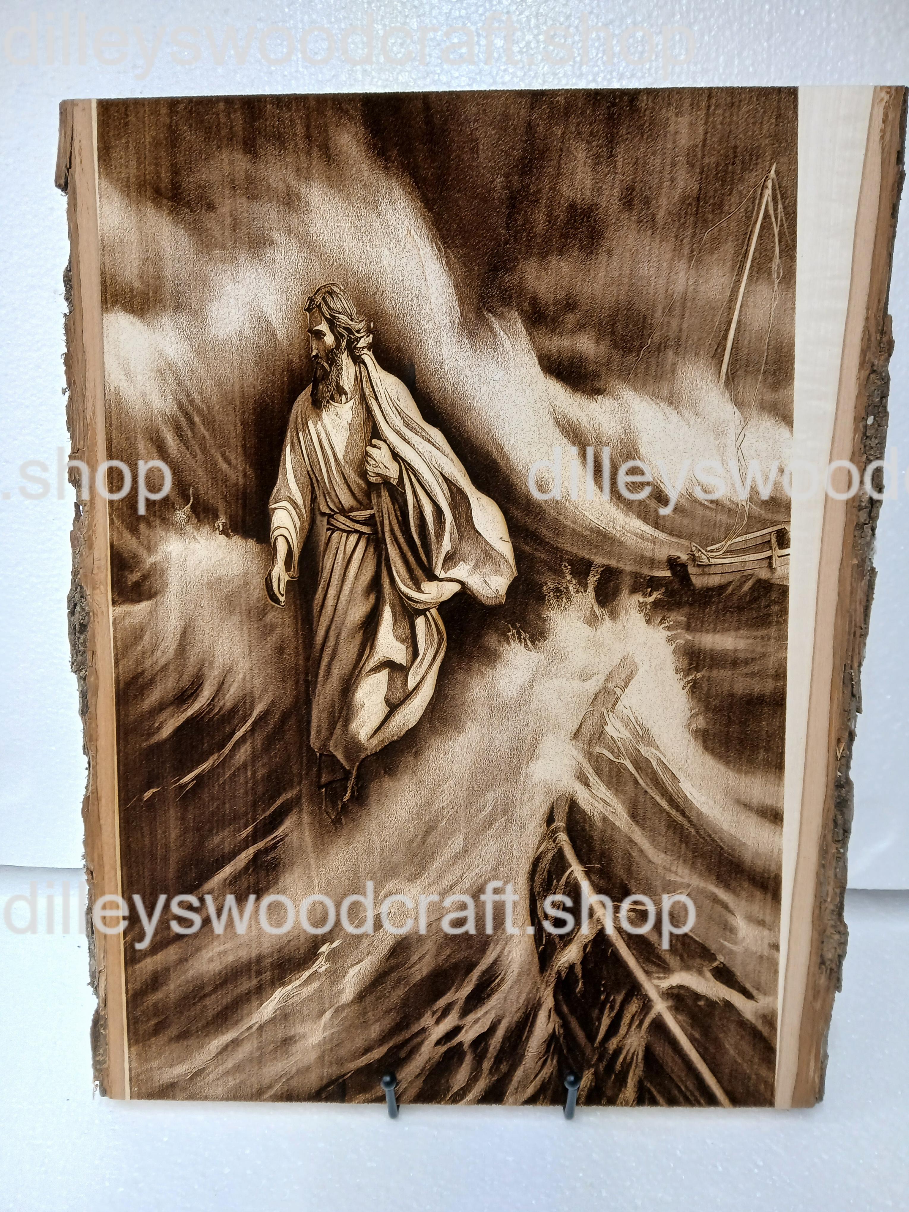Jesus Walking on Water Engraving Board