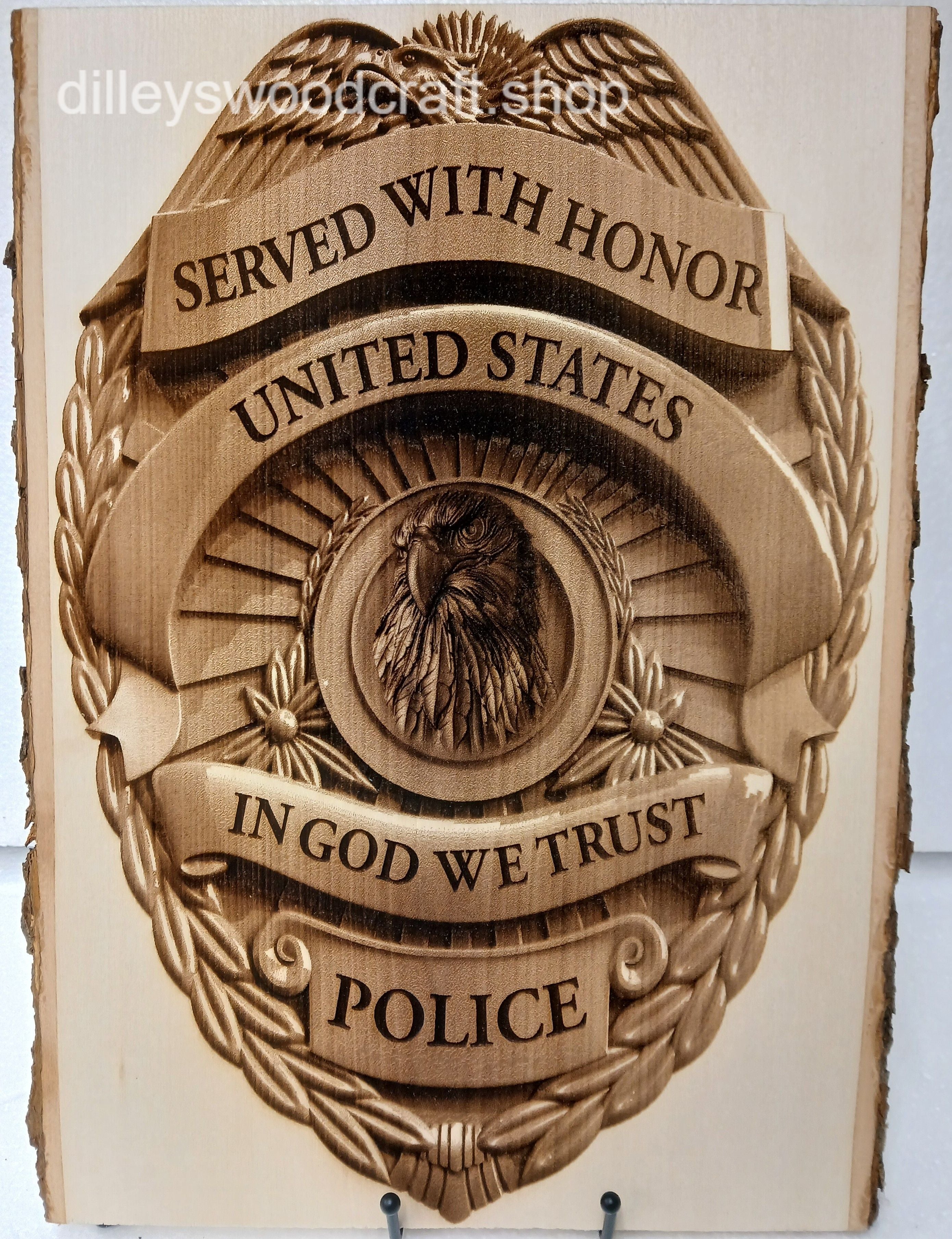 Police Badge Engraving Board