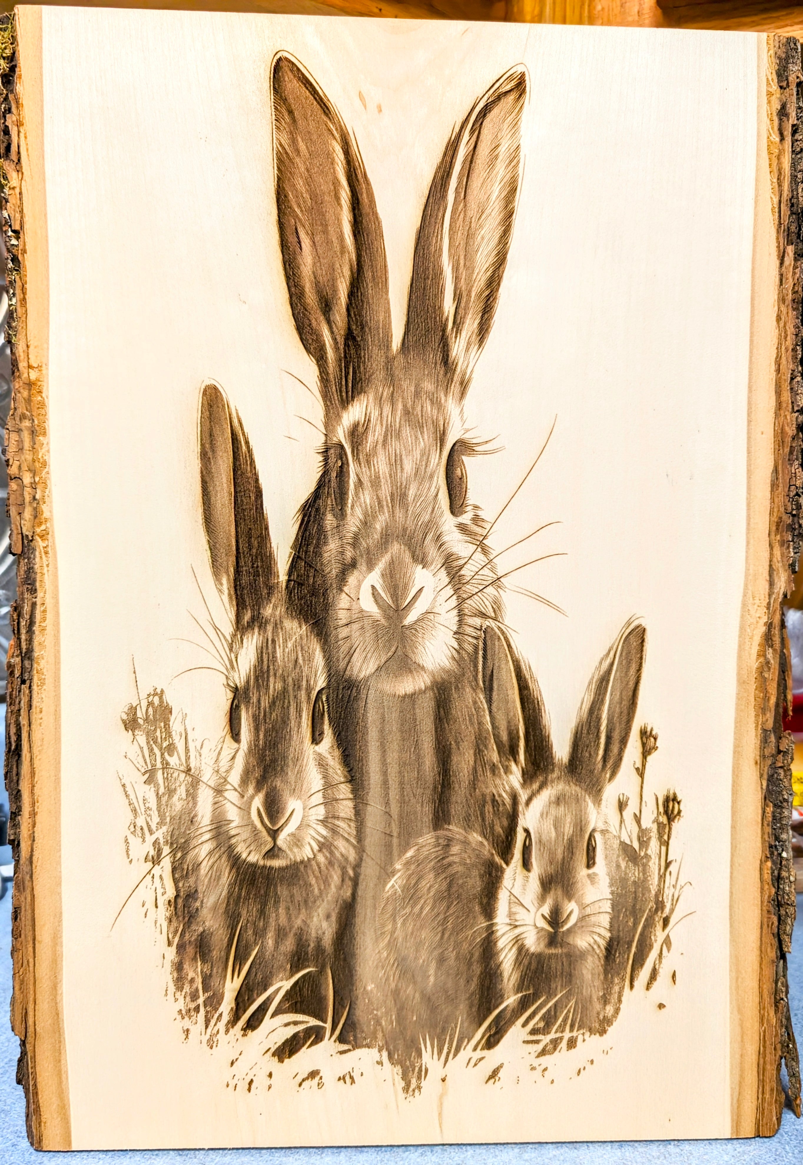 Rabbit Family Engraving Board