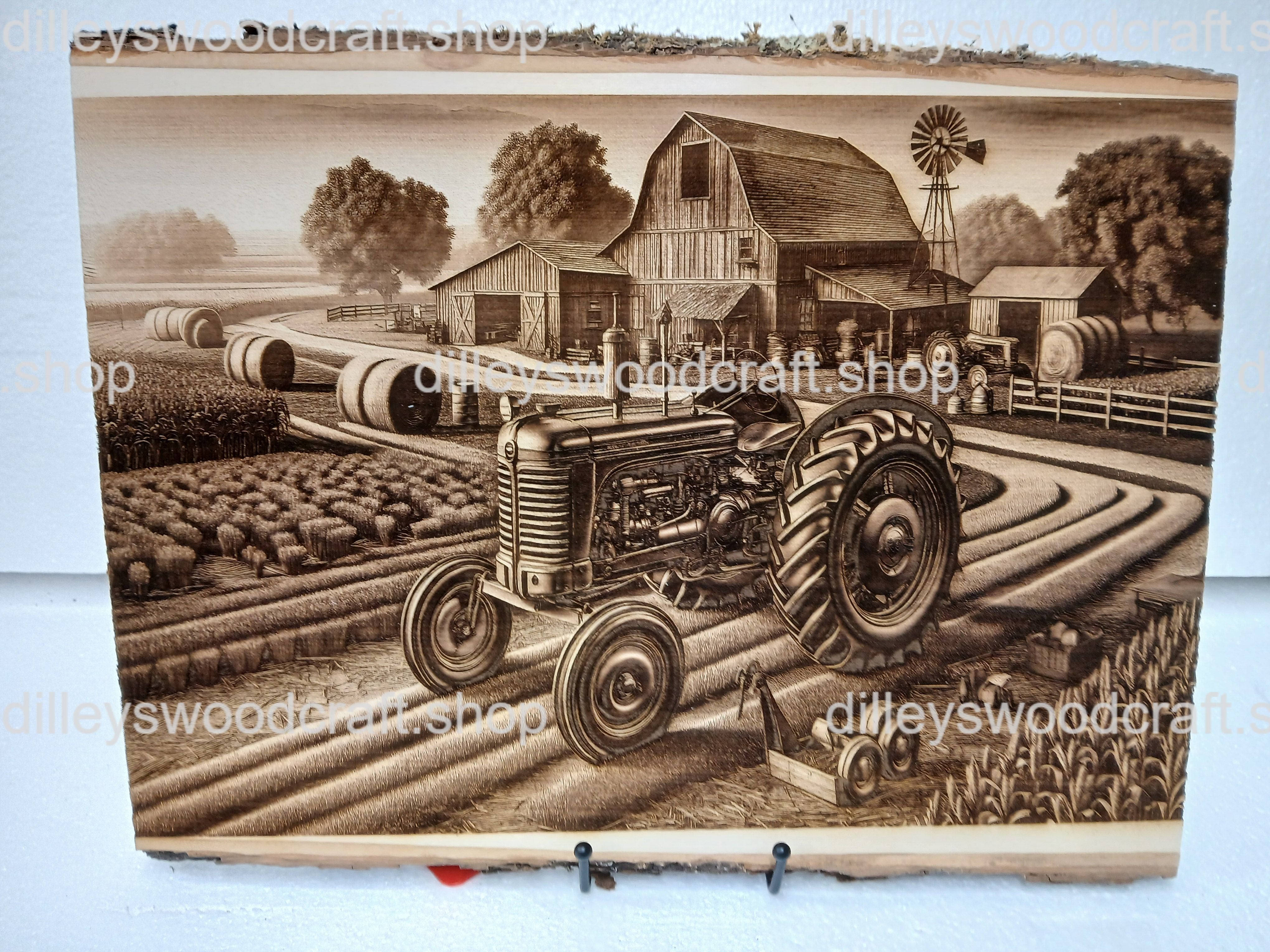 Tractor Farm Life Engraving